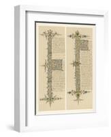 Two Initial Qs from an Italian Manuscript of the de Civitate Dei of Saint Augustine-null-Framed Art Print