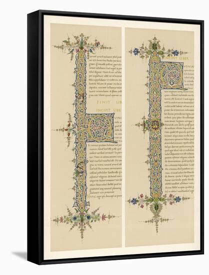 Two Initial Qs from an Italian Manuscript of the de Civitate Dei of Saint Augustine-null-Framed Stretched Canvas