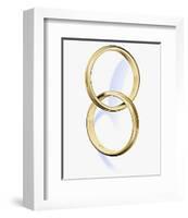 Two interlocked wedding rings-Matthias Kulka-Framed Photo