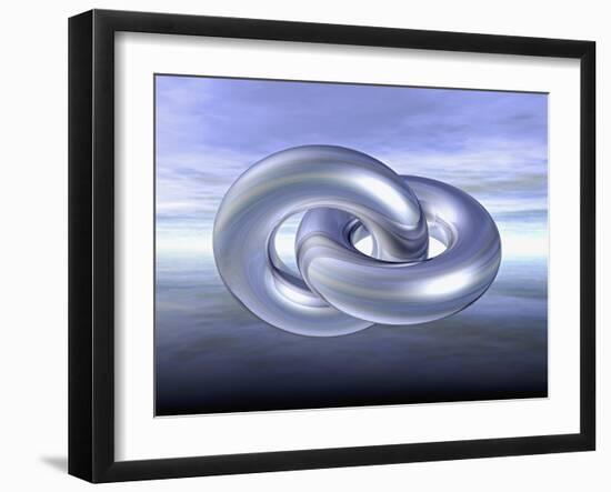 Two interlocked wedding rings-Matthias Kulka-Framed Giclee Print