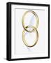 Two interlocked wedding rings-Matthias Kulka-Framed Giclee Print