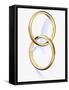 Two interlocked wedding rings-Matthias Kulka-Framed Stretched Canvas