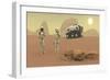 Two Intrepid Explorers Discuss the Next Phase of their Exploration of Mars-Stocktrek Images-Framed Art Print