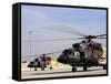 Two Iraqi MI-17 Hip Helicopters Conduct an Aeromedical Evacuation Mission-Stocktrek Images-Framed Stretched Canvas