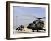 Two Iraqi MI-17 Hip Helicopters Conduct an Aeromedical Evacuation Mission-Stocktrek Images-Framed Photographic Print