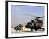 Two Iraqi MI-17 Hip Helicopters Conduct an Aeromedical Evacuation Mission-Stocktrek Images-Framed Photographic Print