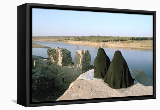 Two Iraqi Women at Bash Tapia Castle, Mosul, Iraq, 1977-Vivienne Sharp-Framed Stretched Canvas