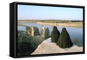 Two Iraqi Women at Bash Tapia Castle, Mosul, Iraq, 1977-Vivienne Sharp-Framed Stretched Canvas