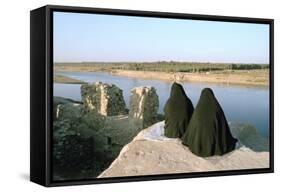 Two Iraqi Women at Bash Tapia Castle, Mosul, Iraq, 1977-Vivienne Sharp-Framed Stretched Canvas