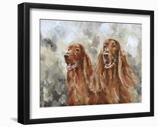 Two Irish Setters-Solveiga-Framed Giclee Print