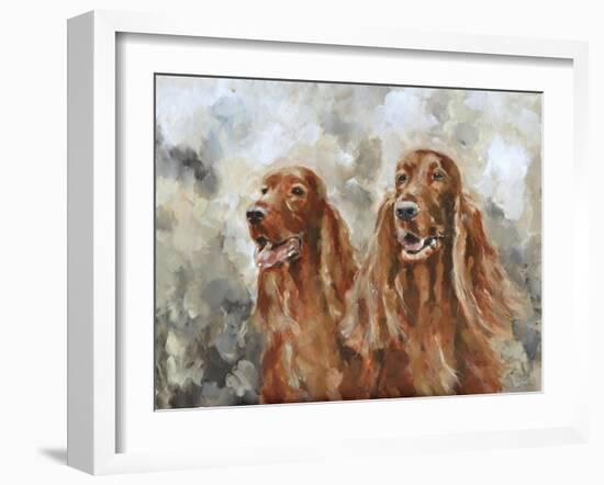 Two Irish Setters-Solveiga-Framed Giclee Print