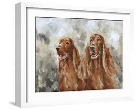 Two Irish Setters-Solveiga-Framed Giclee Print