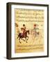 Two Islamic Men in Horseback Battle with Lances-null-Framed Art Print