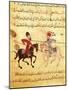 Two Islamic Men in Horseback Battle with Lances-null-Mounted Art Print