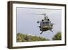 Two Italian Air Force Ab-212 Ico Helicopters Practice Low Level Flying-null-Framed Photographic Print