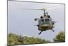 Two Italian Air Force Ab-212 Ico Helicopters Practice Low Level Flying-null-Mounted Photographic Print