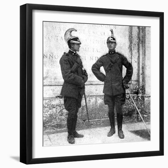 Two Italian Dragoons, 1922-Donald Mcleish-Framed Giclee Print