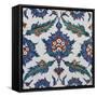 Two Iznik Pottery Tiles-null-Framed Stretched Canvas