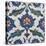Two Iznik Pottery Tiles-null-Stretched Canvas
