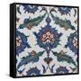 Two Iznik Pottery Tiles-null-Framed Stretched Canvas