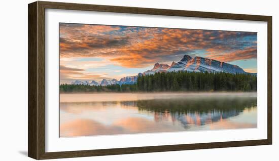 Two Jack Lake at Sunset, Banff National Park, Alberta, Canada-Arnaudbertrande-Framed Photographic Print