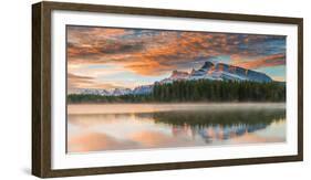 Two Jack Lake at Sunset, Banff National Park, Alberta, Canada-Arnaudbertrande-Framed Photographic Print