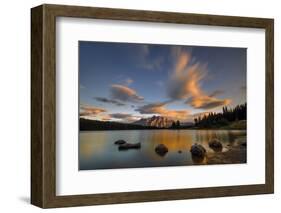 Two Jack Lake Sunset-Hua Zhu-Framed Photographic Print