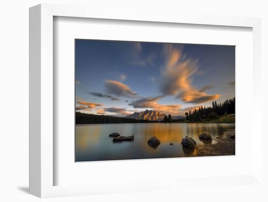 Two Jack Lake Sunset-Hua Zhu-Framed Photographic Print