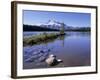 Two Jack Lake with Mount Rundle Beyond, Banff National Park, Unesco World Heritage Site, Alberta-Pearl Bucknall-Framed Photographic Print