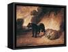 Two Jaguars from Peru-Antoine-Louis Barye-Framed Stretched Canvas