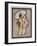 Two Japanese Geisha Girls, One Holding a Parasol-null-Framed Art Print