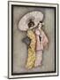Two Japanese Geisha Girls, One Holding a Parasol-null-Mounted Art Print