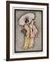 Two Japanese Geisha Girls, One Holding a Parasol-null-Framed Art Print