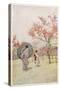 Two Japanese Women Admiring Peach Trees in Blossom-Ella Du Cane-Stretched Canvas