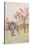 Two Japanese Women Admiring Peach Trees in Blossom-Ella Du Cane-Stretched Canvas