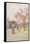 Two Japanese Women Admiring Peach Trees in Blossom-Ella Du Cane-Framed Stretched Canvas