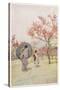 Two Japanese Women Admiring Peach Trees in Blossom-Ella Du Cane-Stretched Canvas