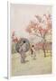 Two Japanese Women Admiring Peach Trees in Blossom-Ella Du Cane-Framed Art Print