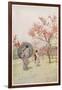 Two Japanese Women Admiring Peach Trees in Blossom-Ella Du Cane-Framed Art Print