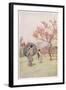 Two Japanese Women Admiring Peach Trees in Blossom-Ella Du Cane-Framed Art Print