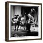 Two Jazz Guitar Players Performing on Stage-null-Framed Giclee Print