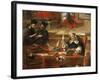 Two Jesuits Talking While St Raymond Writes the Council, Detail from St Raymond of Penafort-Alonso Antonio Villamor-Framed Giclee Print