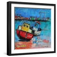 Two Jolly Fishing Boats 2012-Sylvia Paul-Framed Giclee Print