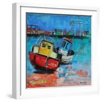 Two Jolly Fishing Boats 2012-Sylvia Paul-Framed Giclee Print