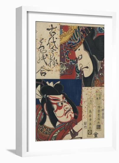 Two Kabuki Actors-Torii Kiyomitsu II and Toyokuni III-Framed Giclee Print