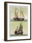 Two Kinds of Chinese Junk, Le Costume Ancien et Moderne, c.1820-30-Giovanni Bigatti-Framed Giclee Print