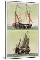 Two Kinds of Chinese Junk, Le Costume Ancien et Moderne, c.1820-30-Giovanni Bigatti-Mounted Giclee Print