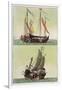 Two Kinds of Chinese Junk, Le Costume Ancien et Moderne, c.1820-30-Giovanni Bigatti-Framed Giclee Print