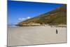 Two King Penguins (Aptenodytes Patagonicus) Look Out to Sea on White Sand Beach-Eleanor-Mounted Photographic Print