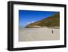 Two King Penguins (Aptenodytes Patagonicus) Look Out to Sea on White Sand Beach-Eleanor-Framed Photographic Print